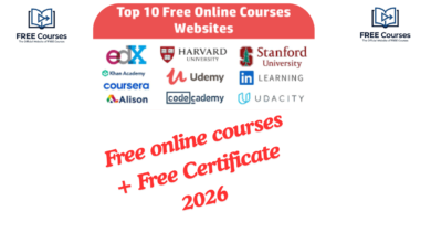  Free online courses + Free Certificate 2026