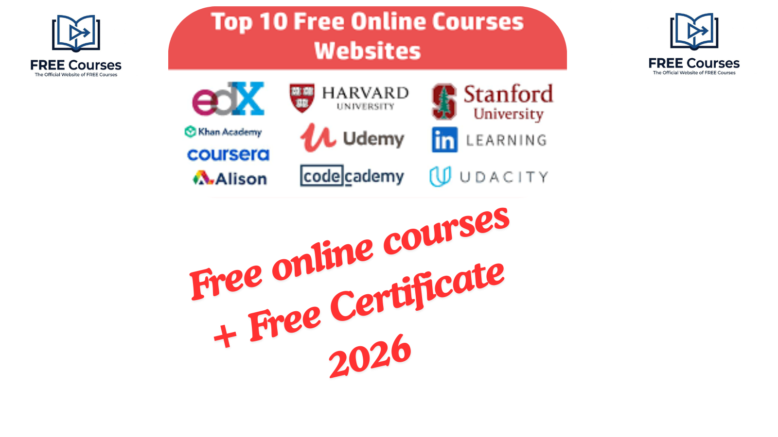  Free online courses + Free Certificate 2026