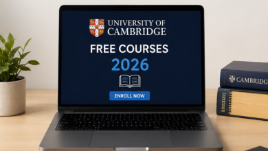كورسات جامعة كامبريدج المجانية 2026