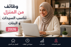 وظائف من المنزل تناسب السيدات و البنات 2026