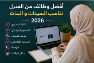 وظائف من المنزل تناسب السيدات و البنات 2026