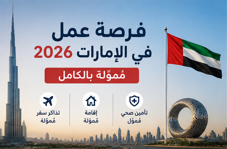فرصة عمل في الإمارات ٢٠٢٦ | ممولة بالكامل