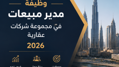 مدير مبيعات في مجموعة شركات عقارية 2026