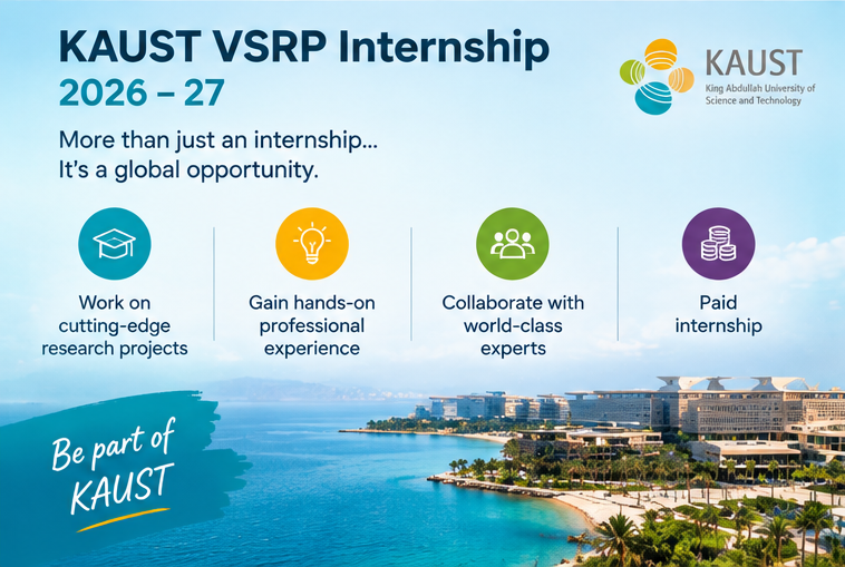 KAUST VSRP Internship 2026-27 in Saudi Arabia – Paid
